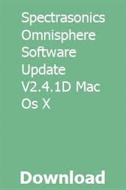 Spectrasonics Omnisphere Software Update V2 4 1d Mac Os X Download Software Update Mac Os Software
