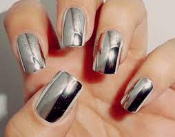 How To Do Metallic Nail Art Diy Metallic Nail Tutorial Metallic Nails Design Metallic Nail Art Metallic Nails Diy