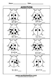Addition Ladybug 1 Bmp 282 400 Kindergarten Math Worksheets Math Worksheets Free Math Worksheets