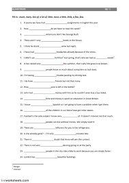 A Lot Of Lots Of Much Few A Few Little A Little Interactive Worksheet