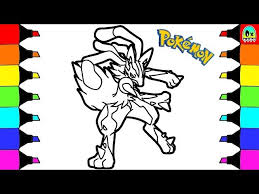 Explore more like mega lucario coloring pages. Pokemon Coloring Pages Mega Lucario Colouring Book For Kids Youtube