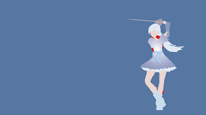 minimalist weiss wallpaper by chrisfch rwby minimalist weiss wallpaper by chrisfch