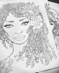 These colors occur naturally in nature and are on the light spectrum, so no color combine to make blue. Girl With Curly Hair And Sunflower Printable Adult Coloring Page Robin Elizabeth Art