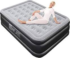 Amazon Com Ez Inflate Double High Luxury Twin Air Mattress With Built In Pump Inflatable Mattress Twin Airbed With In 2020 Blow Up Beds Inflatable Mattress Air Bed