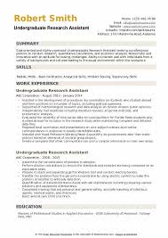 When applying for a scholarship, your cv (curriculum vitae or resume) often works as academic cv for scholarship should be short and specific. Undergraduate Research Assistant Resume Samples Qwikresume