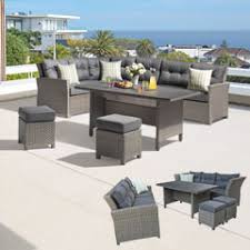 Een lounge dinner set is houdt het midden tussen een klassieke tuinset en loungeset. Hagebau Casaya Dining Lounge Garnitur Rios 3 In 1 Vario Baustoffk