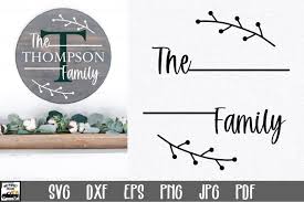 Family Name Svg File Family Monogram Sign Svg File By Shannon Keyser Thehungryjpeg Com