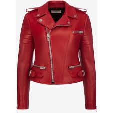 Bally Leather Biker Jacket Women S Lamb Leather Biker Jacket In 3 495 Liked On Polyvor Jackets For Women Womens Leather Biker Jacket Red Jacket Leather