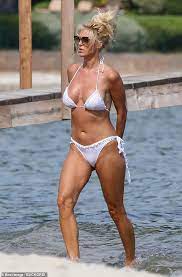 Find the perfect victoria silvstedt stock photos and editorial news pictures from getty images. Victoria Silvstedt 45 Shows Off Her Youthful Looking Figure In A White Bikini In St Tropez Readsector