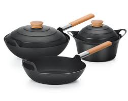 The innate elegance and usability make black la chamba cookware perfect for cooking and serving to everything in between; New Style 3 Piece Set Black Flat Bottom Frying Pan Iron Wok And Soup Pot With Two Covers Iron Kitchen Cooking Pots And Pans Set Cookware Sets Aliexpress