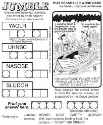 Touch device users, explore by touch or with swipe gestures. Jumble Puzzles Comics Poststar Com