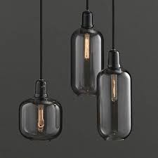 Amp Lamp Large Smoke Black Industrial Hanging Lamp Normann Copenhagen Desklamps Glas Pendelleuchten Led Pendelleuchte Ikea Lampen