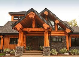 This post and beam yankee barn is currently under construction. Handcrafted Canadian Log Home Builders