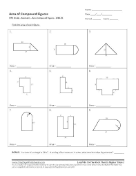 Complex Figures Worksheets Area Triangle Worksheet 6th Grade Kindergarten In 2020 Geometry Worksheets Shapes Worksheets Math Geometry