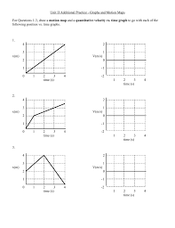 Distance vs time graphs worksheet and activity. Unit Ii Additional Practice Graphs And Motion Maps For