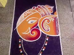Wonderfully Done Ganesha Rangoli Ganesha Rangoli New Rangoli Designs Rangoli Designs Flower