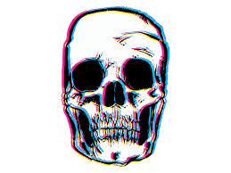 Cmyk Skull In 2021 Skull Glitch Wallpaper Skull Design