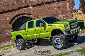 Before you judge a book by its cover this truck has a brand new engine from. Sweet 4 Door Ford F250 In Lime Green Cool Trucks Ford Trucks Hot Cars