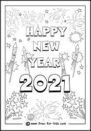 Happy new years 2021 coloring pages. Pin On Coloriages Nouvel An Bonne Annee