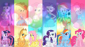 Pony drawing person drawing my little pony drawing mothers day drawings unicorn wallpaper pony animal dolls. Mane Six Equestria Girls Wallpaper By Iithunderboltii On Deviantart