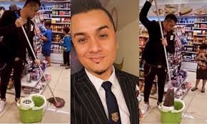 VIDEO] Warganet Kagum Fazley Yaakob Mop Muntah Anak Dalam Kedai Serbaneka