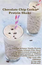 Chocolate Chip Cookie Shaje Arbonne Shake Recipes Arbonne Recipes Vanilla Protein Shakes