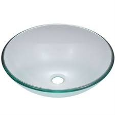 Handcrafted from tempered glass, the sink has a strong and lustrous surface that prevents discoloration and fading and requires less maintenance. Crystal Clear Tempered Glass Round Bathroom Vessel Sink Rulery