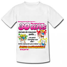 T Shirt Anniversaire 30 Ans Femme