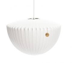 With an elongated sphere lampshade and a stable steel base, the nelson cigar lotus floor lamp brings a sculptural presence to any interior. George Nelson Bubble Lamp Apple Premium Replica Lights