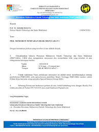 Tempahan penginapan luar/ruang kolej pendeta za'ba, universiti kebangsaan malaysia. Surat Tempahan Bilik Mesyuarat