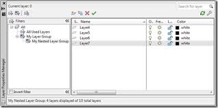 You can still see all the entities in a locked layer, but since a locked layer can never become the active layer, . Creating A Nested Layer Group Inside Autocad Using Net Through The Interface