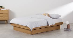 Meiko King Size Platform Bed With Drawers Oak Stain Pine Made Com In 2020 Bed With Drawers King Size Platform Bed Platform Bed With Drawers