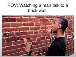like talking to a brick wall : r/antimeme