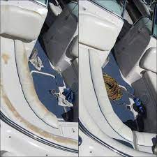 Bright White Pigmented Finish To Restore Leather Or Vinyl Upholstery Pontoon Boat Seats Boat Cleaning Boat Restoration