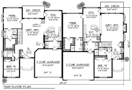 Witherbee duplex home plan house plans more. Duplex Floor Plans With Basement And Garage Novocom Top