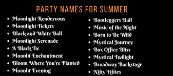 The dinner party was accompanied by a book of the same title (published by anchor books in 1979 and designed by sheila levrant de bretteville) that included the stories behind all 1,038 names. Venue Names 400 Party Names And Event Venue Names