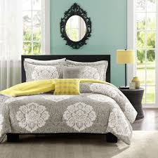 These reasons can make you prefer the use of a good quality comforter over the use of any other. Twin Twin Xl Grey White Damask Comforter Set With Soft Yellow Accents Fastfurnishings Com