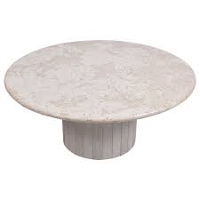 A coffee table is much more than a place for you to rest your wine glass at the end of the long day, it can tie together an entire room and be used as a focal piece to display all sorts. Mid Century Modern Round Cream Travertine Pedestal Coffee Table 1970 Italy For Sale At 1stdibs