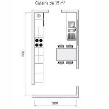 Plan De Cuisine En Parallele De 15m2 Plan Cuisine Agencement Cuisine Idee Amenagement Cuisine