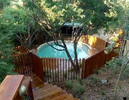 Landscape Designed And Constructed By Abben Art Garden Design Decking And Fence By Outdoor Woodworks Pool Garden Design Landscaping Around Pool Decking Fence