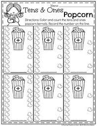 Use the red download button at the top to download this worksheet to your computer. Kindergarten Place Value Worksheets Tens And Ones Popcorn Placevalue Kindergartenm Kindergarten Math Activities Place Value Worksheets Kids Math Worksheets