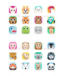 Animal App Icon Set Animals Characters