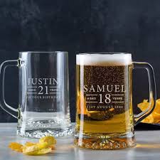 We have a unique selection of personalised mementoes, sweet treats and cool accessories to celebrate their big day in style! Personalised Engraved Pint Glass Tankard 18th Birthday Gifts For Boys Personalised 21st Birthday Gifts For Men Amazon Co Uk Handmade