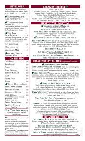 Colorful dining room by oliver cope; Old Faithful Snow Lodge Obsidian Dining Room Menu In Yellowstone National Park Wyoming Usa