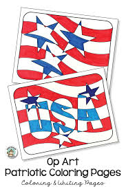 Patriotic Coloring Pages With Op Art Op Art Coloring Pages Art Lessons Elementary