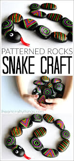 Patterned Rocks Snake Craft Snake Crafts Fun Crafts For Kids Fun Crafts