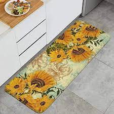 Check spelling or type a new query. Amazon Com Sunflower Print Fabric Floor Runner Rugs Long Kitchen Mat Kitchen Carpet Window Room Outdoor Mats Kitchen Rugs 15 7x47 Inch Extrance Mat Patio Lawn Garden