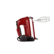 It features a choice of 9 speeds, each with precise electronic control. Kitchenaid 9 Speed Handmixer Empire Red Extra Saudi