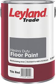 Red quarry floor tiles b&q. Leyland Trade Heavy Duty Tile Red Satin Floor Paint 5l Diy At B Q