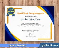 Certificate Appreciation Template Free Cdr And Docx Di 2020 Desain Sertifikat Penghargaan Agama